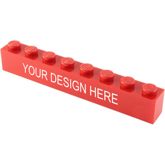 Custom Printed 1x8 LEGO Brick