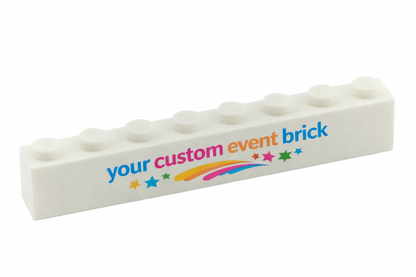 Bulk Custom Printed 1x8 LEGO Event & LUG Bricks