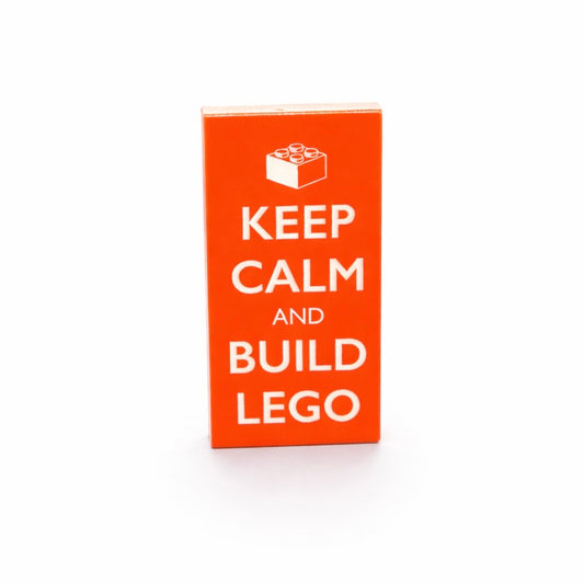 Keep Calm and Build LEGO 1x4 Printed Tile
